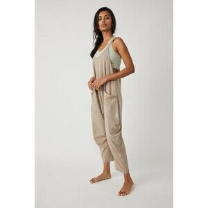 Free People Movement Hot‎ Shot jumpsuit Size M tan mocha latte